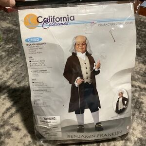 Benjamin Franklin Colonial Man Boy’s Costume, size medium read on…